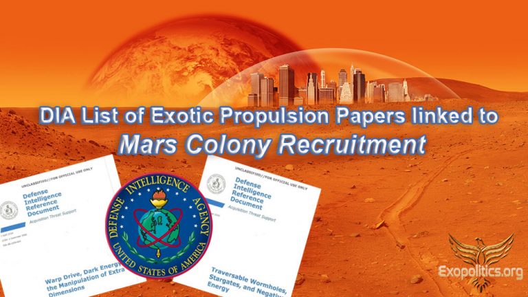 DIA List of Exotic Propulsion Papers linked to Mars Colony Recruitment