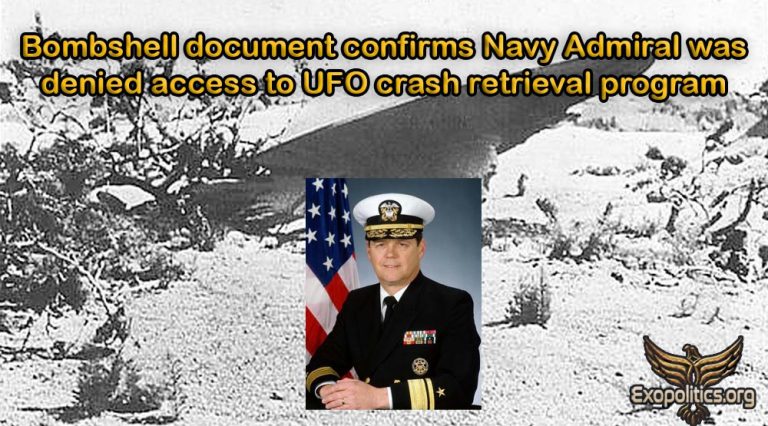 Bombshell document confirms Navy Admiral was denied access to UFO crash retrieval program
