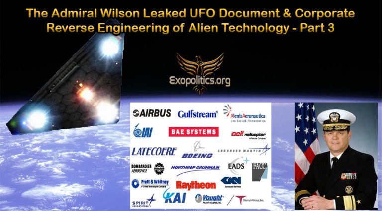 The Admiral Wilson Leaked UFO Document & Corporate Reverse Engineering of Alien Technology