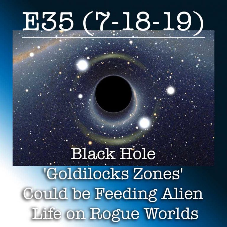 E35 7-18-19 Black Hole ‘Goldilocks Zones’ Could Be Feeding Alien Life on Rogue Worlds