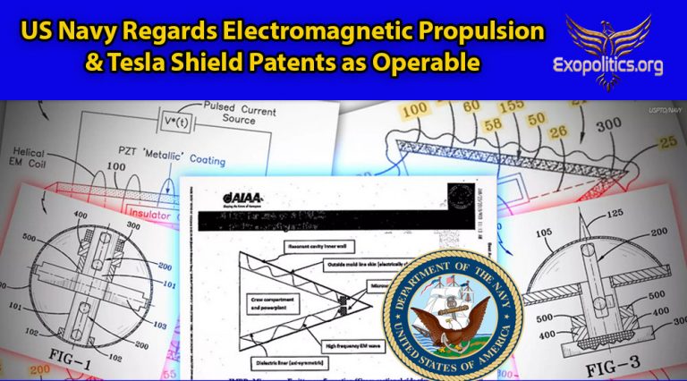 US Navy Regards Electromagnetic Propulsion & Tesla Shield Patents as Operable