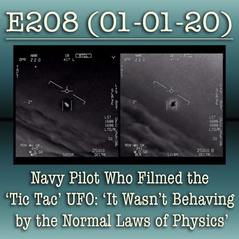 E208 Navy Pilot Who Filmed the ‘Tic Tac’ UFO: ‘It Wasn’t Behaving by the Normal Laws of Physics’