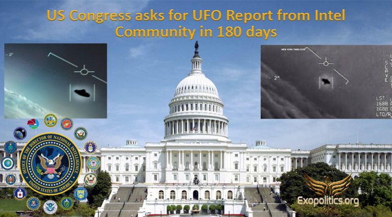 US Congress Asks for UFO Report From Intel Community in 180 Days